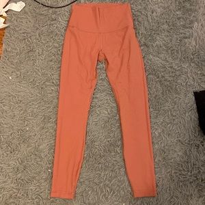 Lulu lemon wunder under pinkish brown leggings